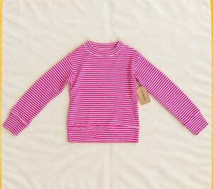 Thereabouts Winter Sweater Pink White Stripes Girls Size 6